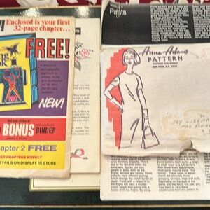 Vintage Anne Adam’s 1 Unused Size 18 Pattern + Pant Instruction booklet +